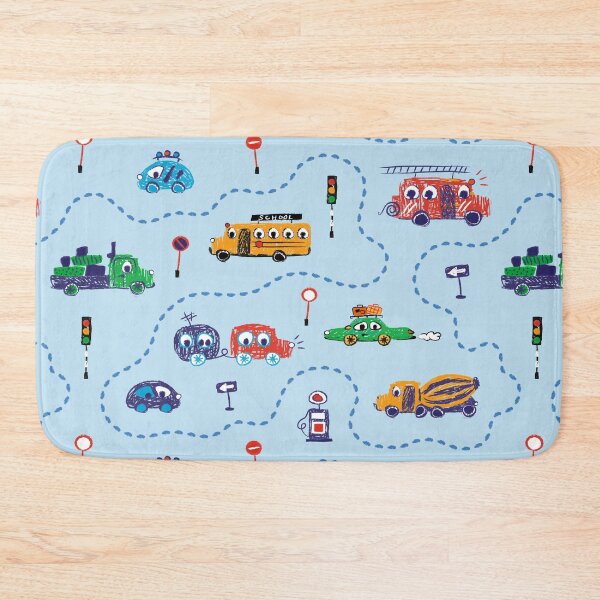Item preview, Cars and Trucks on Light Blue designed and sold by Pinkdeer Designs.