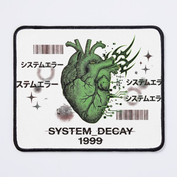 Item preview, Y2K Cyber Grunge Anatomical Heart Glitch Art – System Decay Vintage Streetwear Design designed and sold by devilfronty.