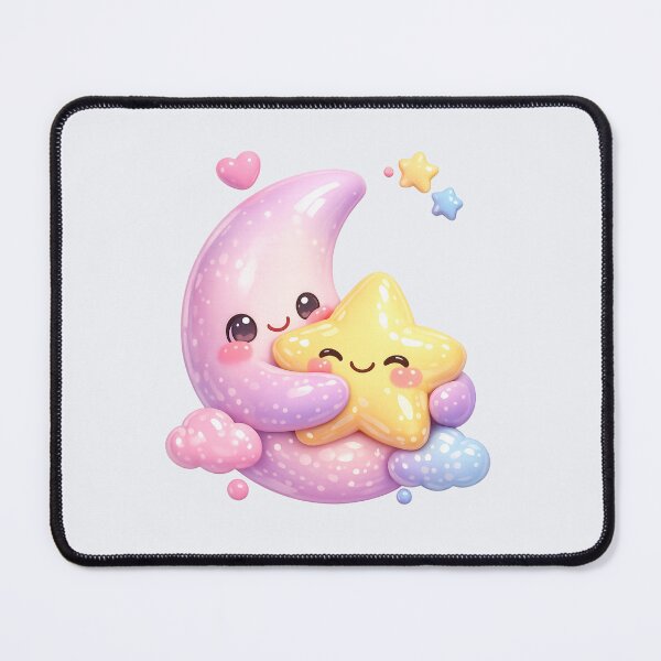 Item preview, Cute Moon Hugging Star | Kawaii Valentine's Day Art designed and sold by Moons Studio.