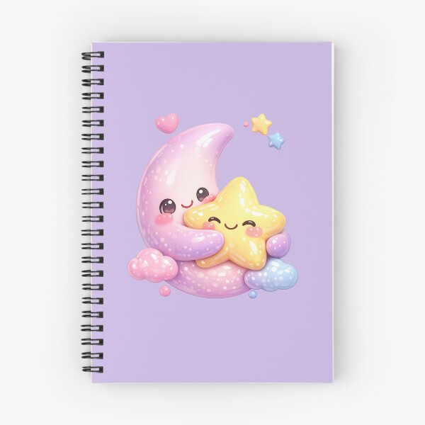 Item preview, Cute Moon Hugging Star | Kawaii Valentine's Day Art designed and sold by Moons Studio.