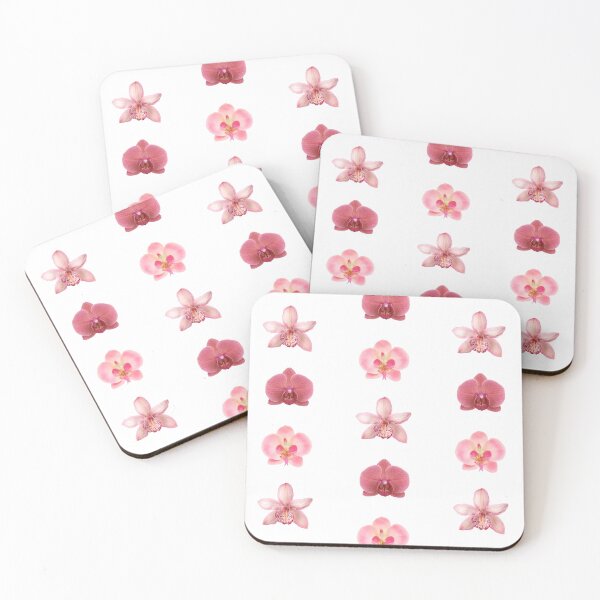 Item preview, pink orchid flower sticker pack designed and sold by inainart.