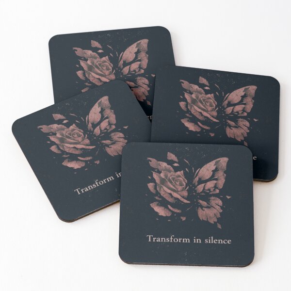 Item preview, Transform in Silence Rose Butterfly Aesthetic Quote T-Shirt designed and sold by KDesignCrafts.