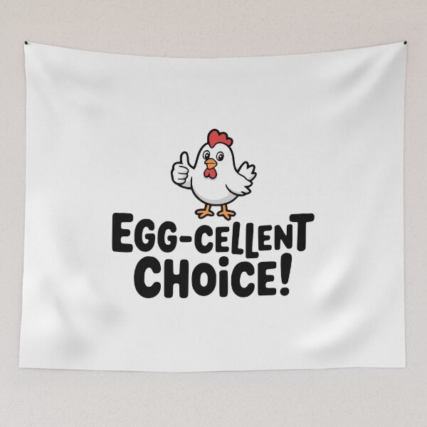 Item preview, Eggcellent Choice! Cute Chicken Pun designed and sold by PMCreative.