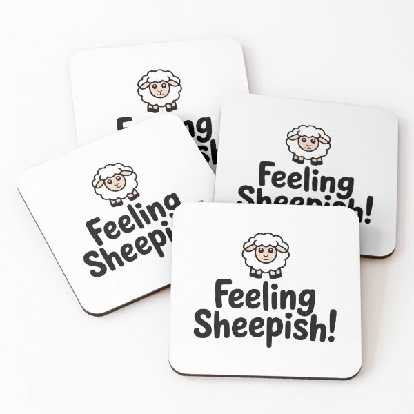 Item preview, Feeling Sheepish! Cute Sheep Pun designed and sold by PMCreative.