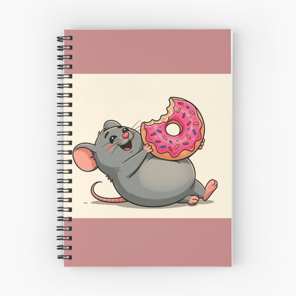 Item preview, Cute Chubby Mouse with Donut designed and sold by MKVisions.