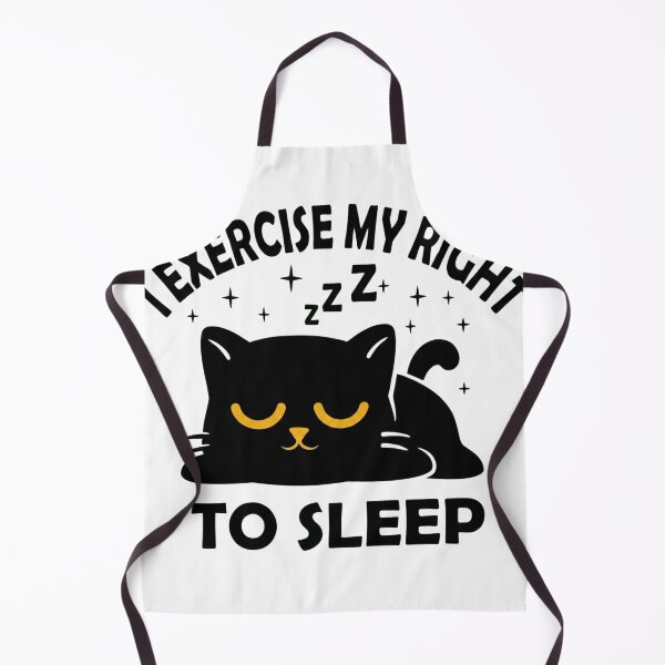 Item preview, I Exercise My Right To Sleep Funny Sleeping Black Cat designed and sold by haitrieuic96.