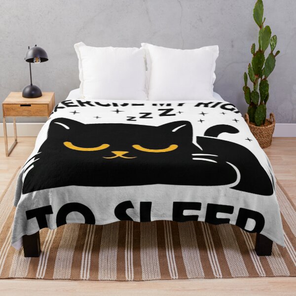 Item preview, I Exercise My Right To Sleep Funny Sleeping Black Cat designed and sold by haitrieuic96.