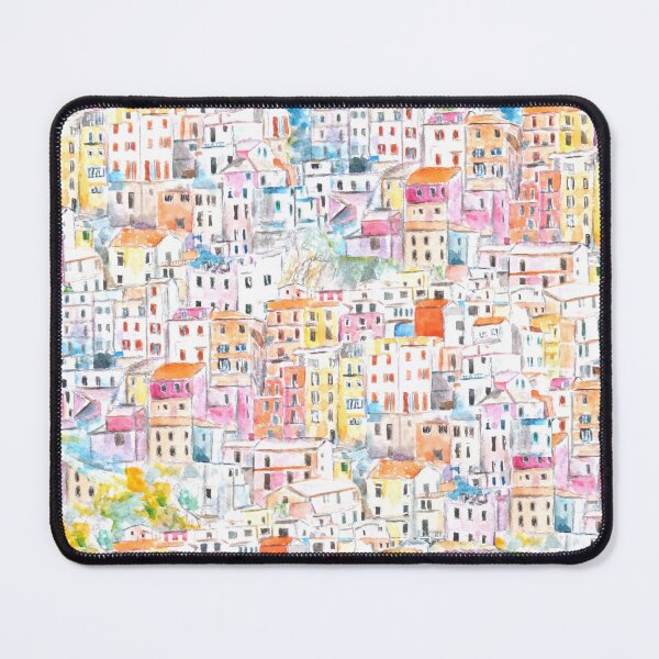 Item preview, Italy Cinque Terre pattern watercolor painting designed and sold by SelenePaintings .