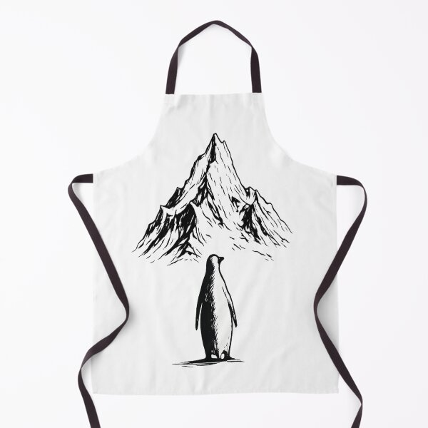 Item preview, Lonely Penguin Under Mountain – Minimalist Dark Aesthetic Art | Hope & Solitude designed and sold by OrangeOwls.