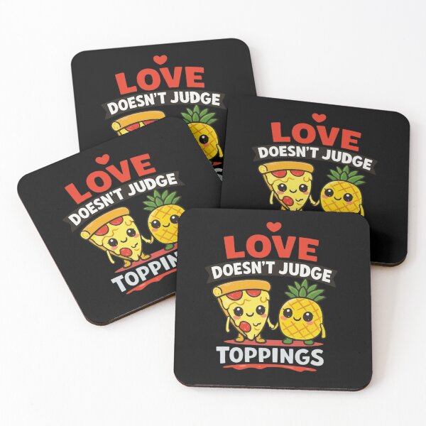 Item preview, Love Doesn't Judge Toppings Funny Pineapple Pizza Pun designed and sold by haitrieuic96.