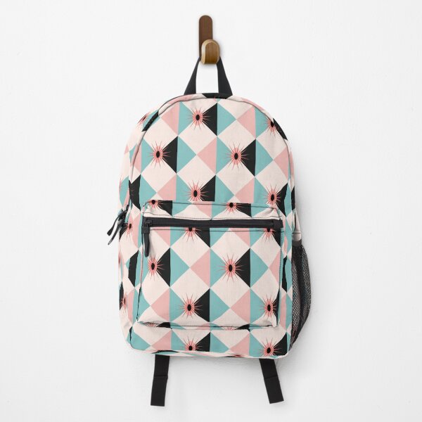 Item preview, MCM Atomic Sunburst Rhombus Diamonds Pink Mint Green designed and sold by Pinkdeer Designs.