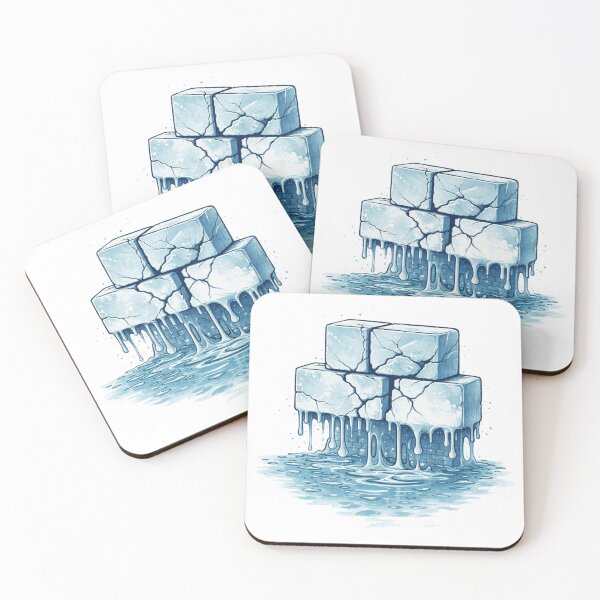 Item preview, Melting Ice Cubes T-Shirt | Cool Drip Minimal Streetwear Art Tee designed and sold by KDesignCrafts.