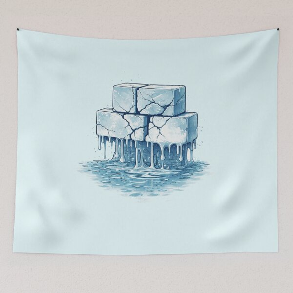 Item preview, Melting Ice Cubes T-Shirt | Cool Drip Minimal Streetwear Art Tee designed and sold by KDesignCrafts.