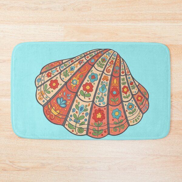 Item preview, Spectral Bittersweet Clam Shell in Scandinavian Folk Art Style by heidiannemorris © designed and sold by FOLK ART FUSION by heidiannemorris.
