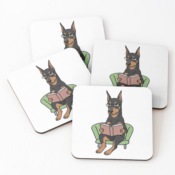 Item preview, Smart Doberman Reading a Book designed and sold by WhatsupDawg.