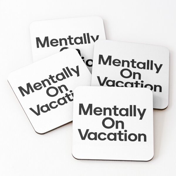 Item preview, Mentally On Vacation – Funny Adult Sarcasm Typography Sticker designed and sold by KawaiiOrbit.