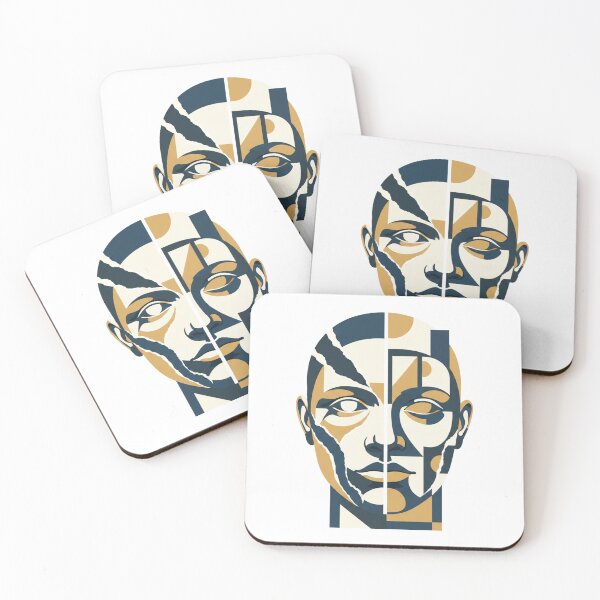 Item preview, Abstract Geometric Face – Modern Cubist Portrait Art Illustration designed and sold by inaveed.