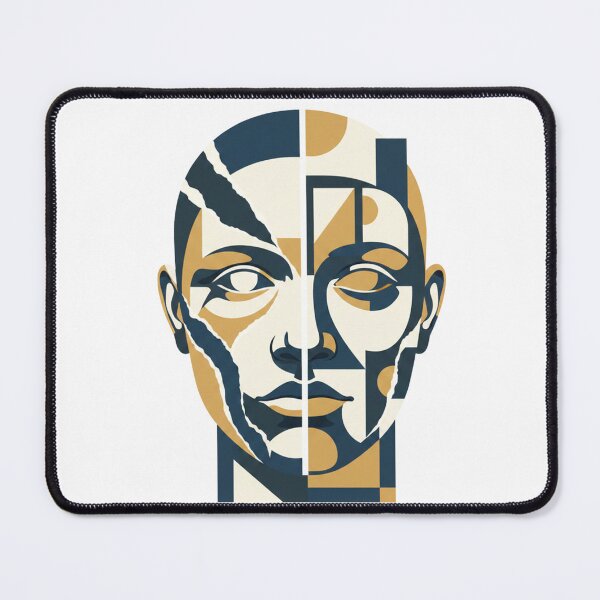 Item preview, Abstract Geometric Face – Modern Cubist Portrait Art Illustration designed and sold by inaveed.
