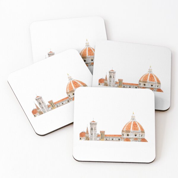 Item preview, hand painted Italy Florence Cathedral Duomo watercolor painting  designed and sold by ColorandColor.