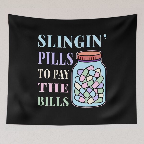 Item preview, Slinging Pills To Pay The Bills - Certified Pharmacy Tech & School Humor designed and sold by CrewGifted.