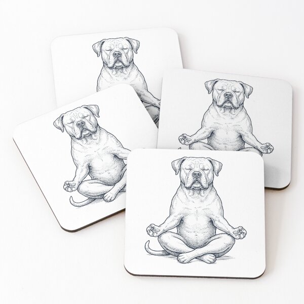 Item preview, Vintage American Bulldog Yoga Lotus Meditation Dog Lover designed and sold by DoodleTortle.