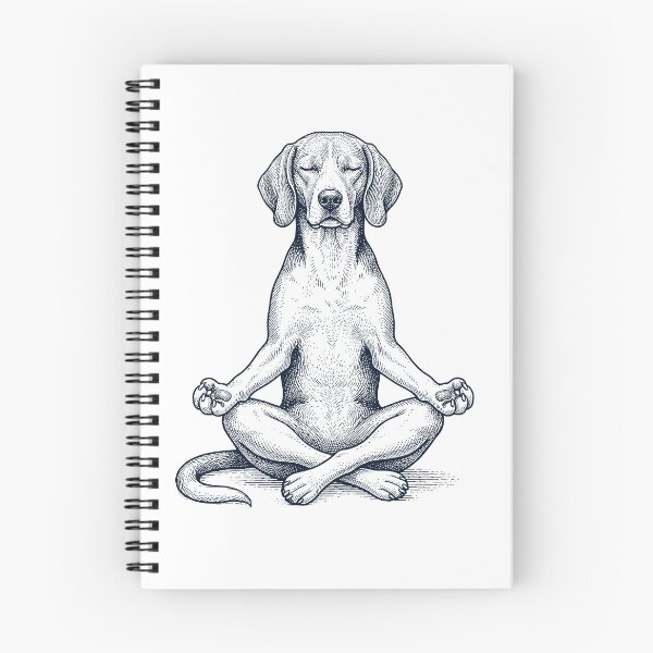Item preview, Vintage American Foxhound Yoga Lotus Meditation Dog Lover designed and sold by DoodleTortle.