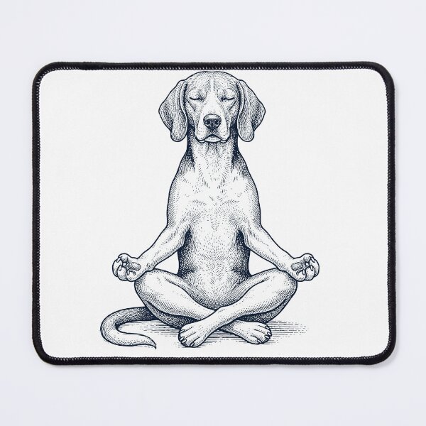 Item preview, Vintage American Foxhound Yoga Lotus Meditation Dog Lover designed and sold by DoodleTortle.