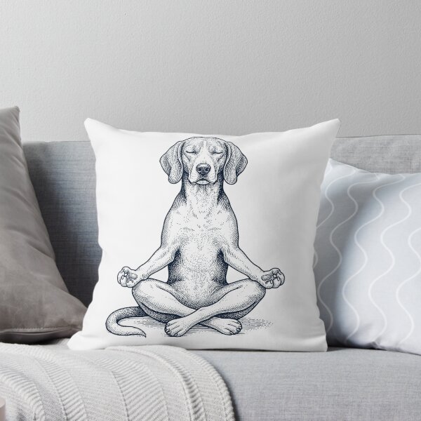 Item preview, Vintage American Foxhound Yoga Lotus Meditation Dog Lover designed and sold by DoodleTortle.