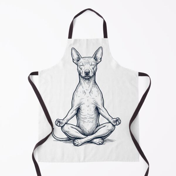 Item preview, Vintage American Hairless Terrier Yoga Lotus Meditation Dog Lover designed and sold by DoodleTortle.