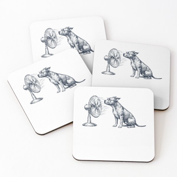 Item preview, Vintage American Staffordshire Terrier With Fan Dog Mom Dad designed and sold by DoodleTortle.