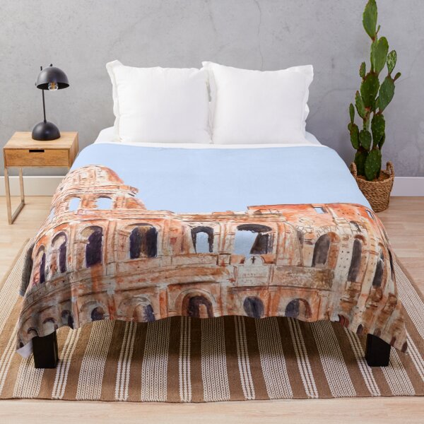 Item preview, hand painted Italy Rome Colosseum watercolor painting designed and sold by ColorandColor.