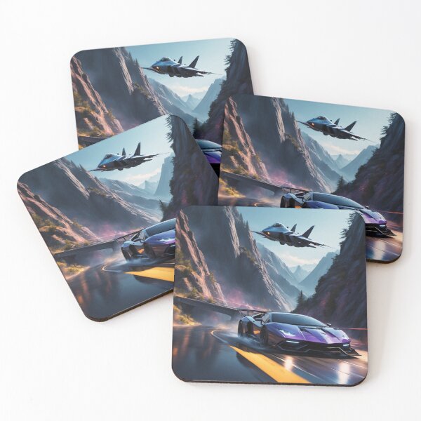Item preview, f14 and lambo racing through mountain valley  designed and sold by Todd1983.