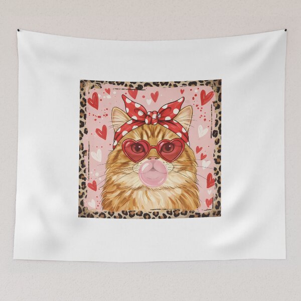Item preview, Leopard Valentine's Day Cat, Cute Cat, Funny Love Quote, Romantic Gift Design, Cat Valentine designed and sold by DesignDenDo ⭐⭐⭐⭐⭐.