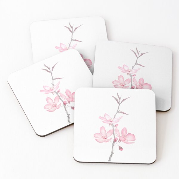 Item preview, hand painted pink cherry blossom macro 2018 designed and sold by ColorandColor.