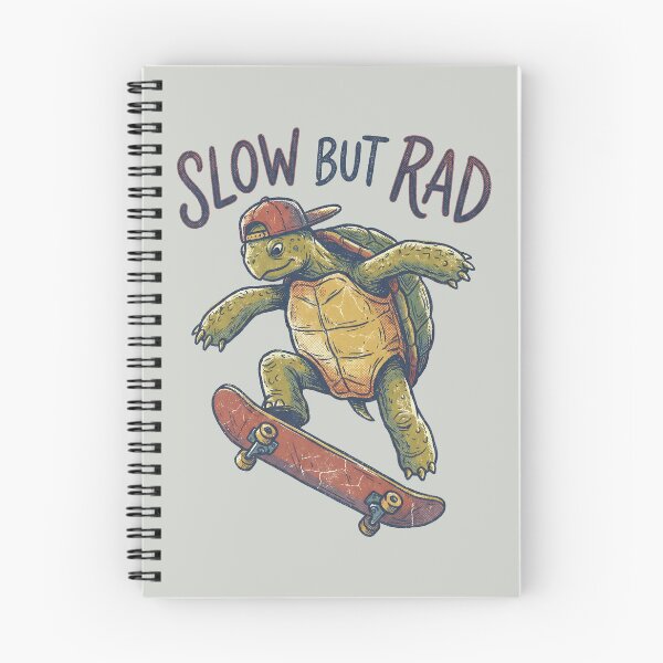 Item preview, Slow But Rad - Vintage Skateboarding Turtle Graphic designed and sold by AwesomeBeyondLimits.