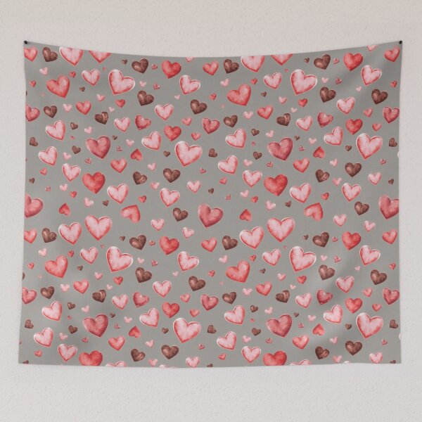 Item preview, Pink, Red, and Chocolate Valentine's Day Heart Pattern designed and sold by UnhingedBird.