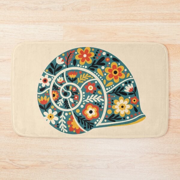 Item preview, Decorative Polymita picta Painted Snail in Scandinavian Folk Art Style – Hope for Wildlife by heidiannemorris © designed and sold by FOLK ART FUSION by heidiannemorris.