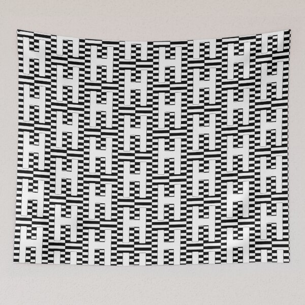 Item preview, Letter H Optical illusion Typography Art designed and sold by GTeoArt.