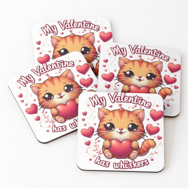 Item preview, My Valentine Has Whiskers Cute Orange Cat designed and sold by purrsoul.