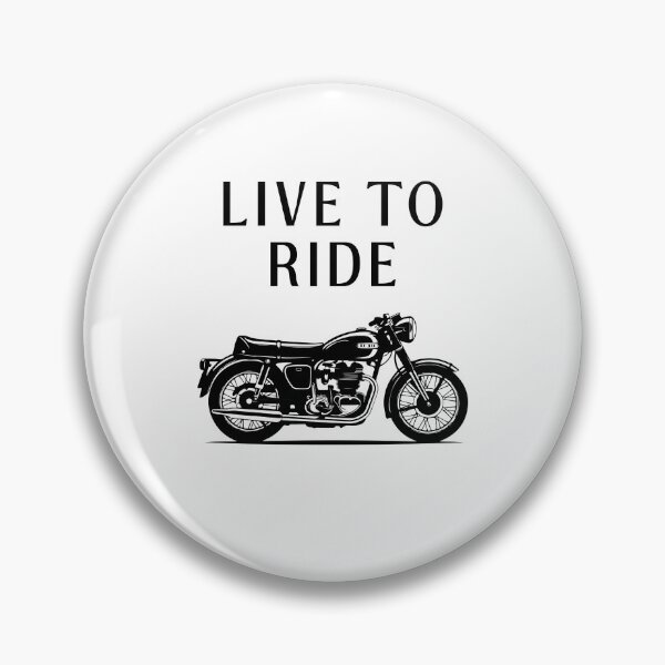 Item preview, Live to Ride – Retro Motorcycle Illustration designed and sold by EVESTUDIOART.