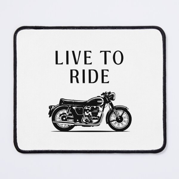 Item preview, Live to Ride – Retro Motorcycle Illustration designed and sold by EVESTUDIOART.