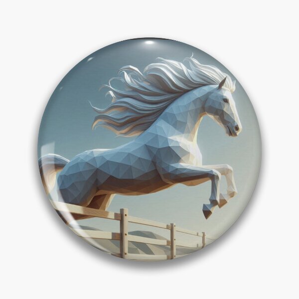 Item preview, A White Horse jumping running taking leap of faith into the new world outside the boundaries pre-set by the world. designed and sold by farzin.