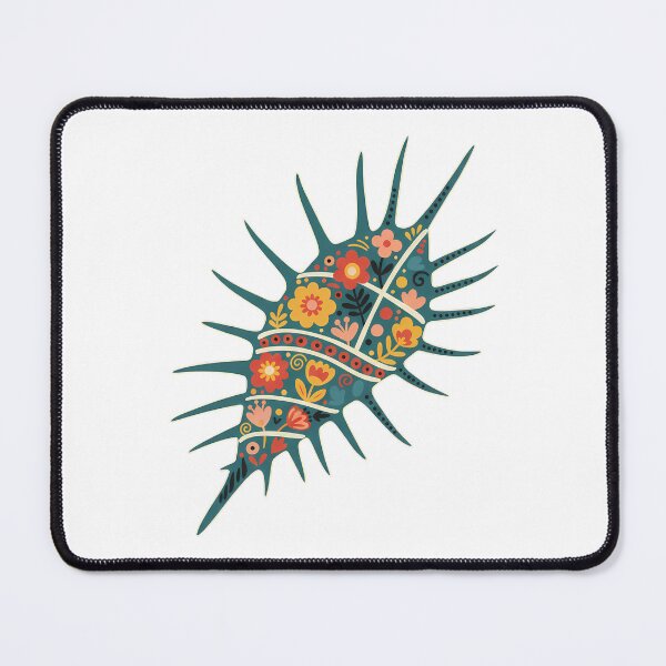 Item preview, Decorative Murex pecten Shell in Scandinavian Folk Art Style – Hope for Wildlife by heidiannemorris © designed and sold by FOLK ART FUSION by heidiannemorris.