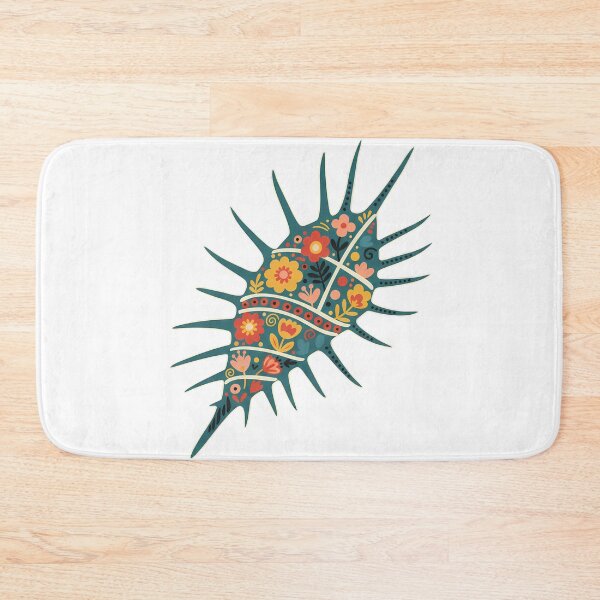 Item preview, Decorative Murex pecten Shell in Scandinavian Folk Art Style – Hope for Wildlife by heidiannemorris © designed and sold by FOLK ART FUSION by heidiannemorris.