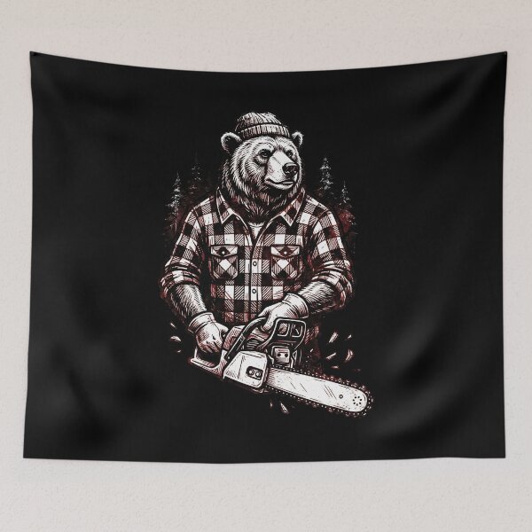 Item preview, Grizzly Logger: The Forest's Most Overqualified Lumberjack designed and sold by AwesomeBeyondLimits.