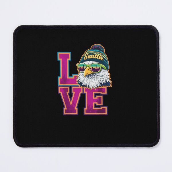 Item preview, Seattle Love Retro Eagle — Vibrant PNW Cityscape & Streetwear Art designed and sold by Evaevonechi.