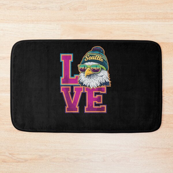 Item preview, Seattle Love Retro Eagle — Vibrant PNW Cityscape & Streetwear Art designed and sold by Evaevonechi.