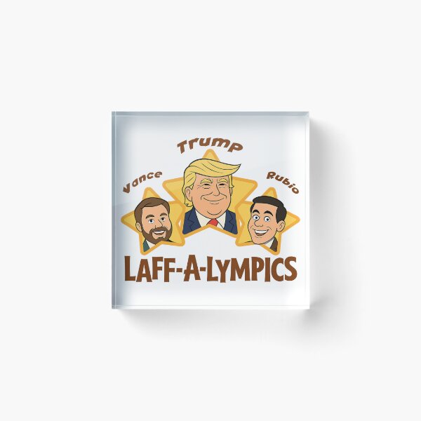 Item preview, Laff-A-Lympics Political Parody Cartoon – Trump, Vance, Rubio Satire Illustration designed and sold by RogueSymmetry.