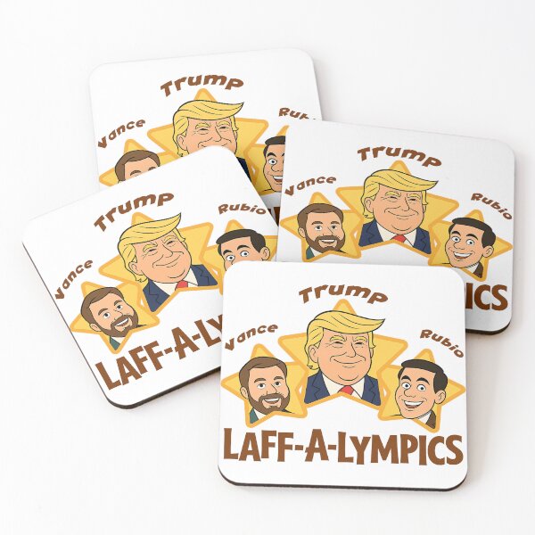 Item preview, Laff-A-Lympics Political Parody Cartoon – Trump, Vance, Rubio Satire Illustration designed and sold by RogueSymmetry.