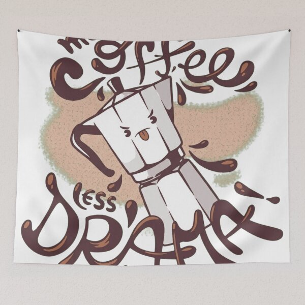 Item preview, More Coffee Less Drama Funny Moka Pot Barista Art designed and sold by haitrieuic96.